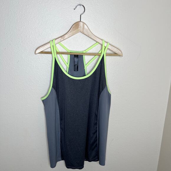 RBX Gray Lime Green Trim Tank XL - Picture 1 of 9